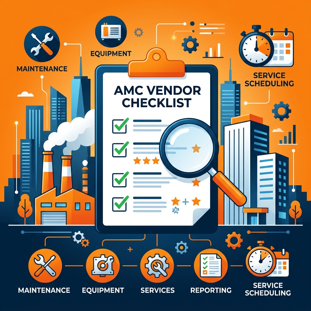 facility management AMC checklist infographic